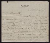 Letter to James G. Raby from his wife